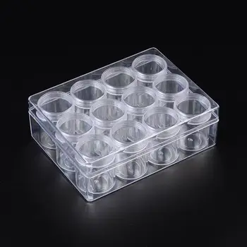 12pcs/Set skaidraus Plastiko Granulių Laikymo Konteineriai Papuošalai Pakuotės,apie 16x12.2x5.5cm; 4Sets/daug ,48pcs/daug