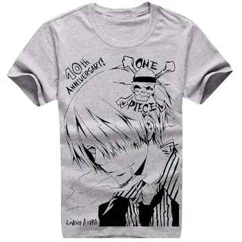 Naujas GABALAS t-shirt Dažai, tapyba Anime Sanji Luffy Roronoa Zoro vyrų t-shirt Vasaros medvilnės trumpomis rankovėmis Studentų Tees