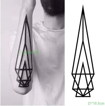 Atsparus vandeniui Laikina Tatuiruotė Lipdukas didelis kardas geometrinis totemas tattoo liepsna tatto lipdukai 