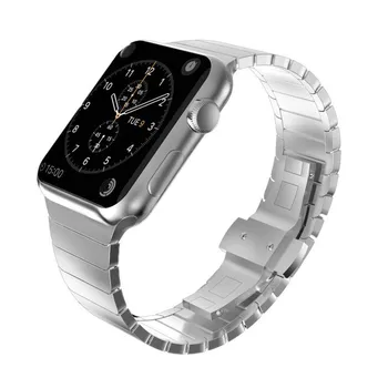 Mados Nerūdijančio Plieno Nuorodą Apyrankę, Apple Watch Band 42 mm drugelis linijos 38mm Dirželis iWatch Rose Gold Juoda, Sidabro
