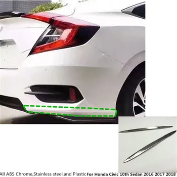 Automobilį atgal galinės Buferio kampo apsauga apdailos rėmas stick optikos ABS chrome 2vnt Honda Civic Sedanas 10 2016 2017 2018