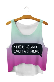 YAMUSEED Spalvotų Marškinėlių 3D Spausdinimo Moterų tankų & camis Spausdinti Berankovė Liemenė Mergaitėms Vasaros Trumpas Pasėlių Viršuje Nereguliarus