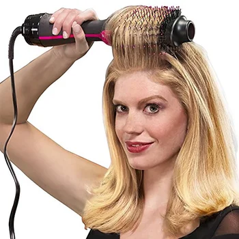 Vienas Žingsnis Plaukų Džiovintuvas Teptuku Neigiamas Lonic Plaukų tiesinimo priemonė Pašalinti Frizzing Hair Curler garbanoti geležies Plaukų Pūstuvas džiovintuvas šukos