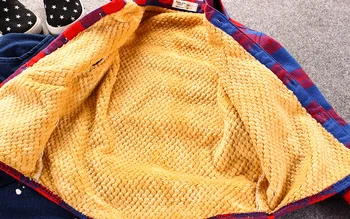 Vaikų rudens žiemos Tees Mergaitės berniukai 2017 mados šiltų drabužių, su kailio Pledas Viršūnes vaikams, T-marškinėliai, Drabužiai, atstumas pardavimas