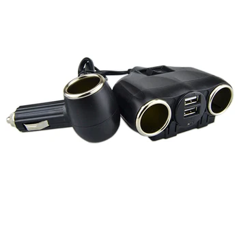 Multi-funkcija nuo 1 iki 3 Automobilio Cigarečių Degiklio Lizdo Splitter High Power Adapter 12V-24V, su Dual USB 5V/3.1-A, DVR GPS iphone