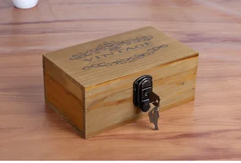 Senovinių Papuošalų Laikymo Dėžutė Metalinė Spyna Mediniai Kosmetikos Dėžutės Saugojimo Organizatorius Medienos Dėžės Antikvariniai Retro Papuošalų Saldainiai Atvejais