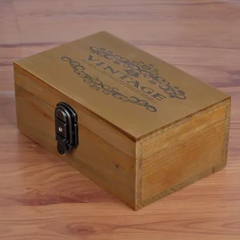 Senovinių Papuošalų Laikymo Dėžutė Metalinė Spyna Mediniai Kosmetikos Dėžutės Saugojimo Organizatorius Medienos Dėžės Antikvariniai Retro Papuošalų Saldainiai Atvejais