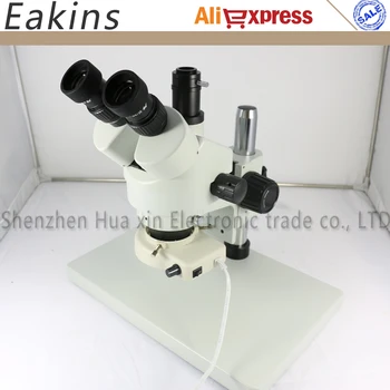 7X-45X Trinokulinis Stereomikroskopu Pramonės Mikroskopu C Mount Mikroskopu Adapteris Parama+56 LED Šviesos Didelis Dydis Metalo Stovas