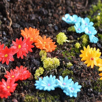 10 Vnt./set Gėlių Miniatiūriniai Pasakų Sodo Namų, Namų Apdailos Mini Amatų Micro Kraštovaizdžio Dekoro 