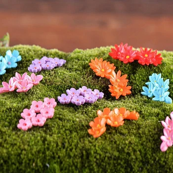 10 Vnt./set Gėlių Miniatiūriniai Pasakų Sodo Namų, Namų Apdailos Mini Amatų Micro Kraštovaizdžio Dekoro 