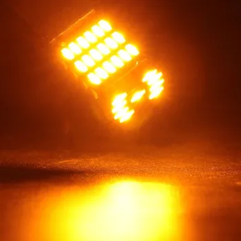 Keyecu Geltona Canbus T15 4014 45 SMD LED 12V Automobilio Lemputes Posūkio Signalo Lemputė, Kad Dauguma Automobilių Modelį Su T10 / T15 / 194 / 168 /158