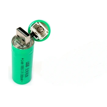 GTF 1PCS USB didelės galios akumuliatoriaus įkrovimo lizdas 18650 žibintuvėlis baterija žibintuvėlio baterijos Mini USB įkrovimo Baterija (akumuliatorius