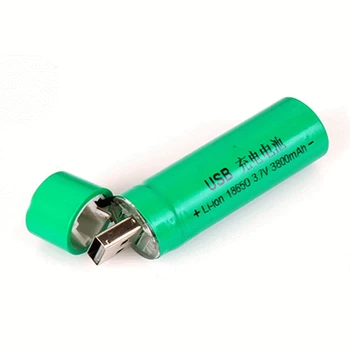 GTF 1PCS USB didelės galios akumuliatoriaus įkrovimo lizdas 18650 žibintuvėlis baterija žibintuvėlio baterijos Mini USB įkrovimo Baterija (akumuliatorius