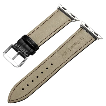 Kokybės Originali Karvės odos Watchband Diržu, Apple Watch Band Apyrankę 38mm 42mm Serija 1 2 3 iWatch Naujų PARDAVIMO
