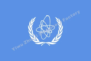 TATENA Tarptautinės Atominės Energijos Agentūros Vėliavos 144X96cm (3x5FT) 120g 100D Poliesteris Dukart Siūlės Aukštos Kokybės Nemokamas Pristatymas