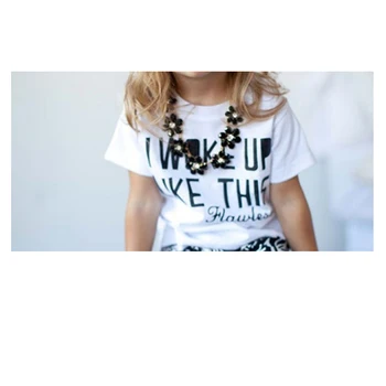 Pavasarį ir rudenį drabužių rinkinys vaikams, cartoon spausdintos raidės ilgas rankovėmis T-shirt + dryžuota skara kelnės / dviejų dalių kostiumas fa