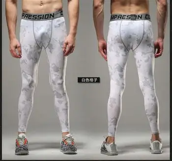Naujas Mados Mens Suspaudimo Kelnes 3D Spausdinimo Quick Dry Liesas Bodysuit Antblauzdžiai Triko Fitneso MMA Kelnes Kelnės