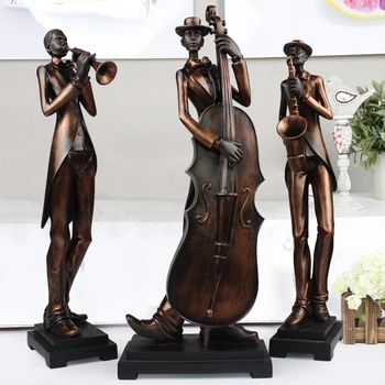 Ženklų skulptūros meno apdailos prabangos gyvenimo kambario baldai statula namų dekoro muzikos paprasta šiuolaikinės ornamentu 3pcs/set