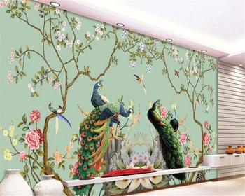 Beibehang Aukšto lygio dekoratyvinis dažymas gražus paprasti tapetai, paukštis, paukštis, povas foną už sienos 3 d tapety