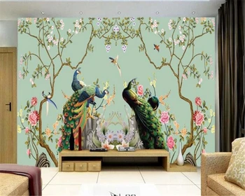 Beibehang Aukšto lygio dekoratyvinis dažymas gražus paprasti tapetai, paukštis, paukštis, povas foną už sienos 3 d tapety