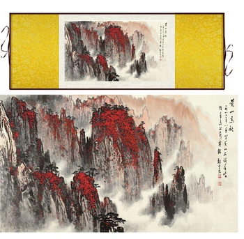Kalnų ir Upių meno tapybos Kinų tradicinio kraštovaizdžio kalnų tapybos Kinų plauti tapyba