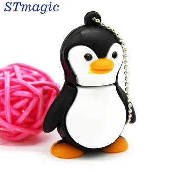 STmagic Gyvūnų pingvinas 64GB usb 2.0 pendrive 4GB 8GB 16GB 32GB pendrive USB 