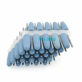 50pcs dantų silicio gumos poliravimo dantų poliravimas Burs Dervos Pagrindo mėlyna