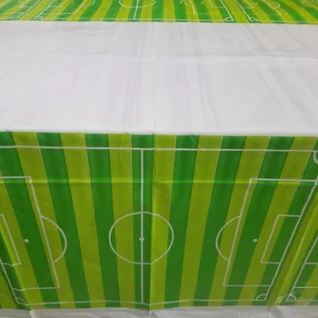1pc Žalioji Futbolo Tema Laimingas Gimtadienio Apdailos Komplektai Prekių Futbolo Kamuolys staltiesė Apima Pasaulio taurės