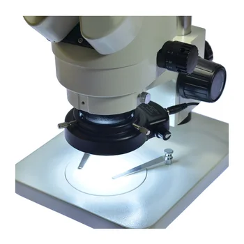 Tikrinimo Zoom 7X-45X Trinokulinis Stereo Mikroskopas Trinokulinis Visual + 56 LED Šviesos + WF10X20 Okuliaro + C Adapteris, skirtas PCB LAB