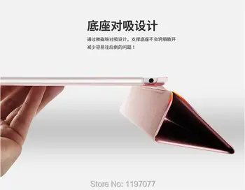 SUREHIN Gera silikono tpu minkštas briaunos gaubtas, skirtas apple iPad 2017 atveju 9.7 Oda rankovės plonas skaidrus atgal smart cover odos