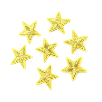 Aukso Žvaigždė Geležies Lopai Drabužių Geležies Lipdukai Drabužių, Siuvinėjimas Appliques Drabužių 