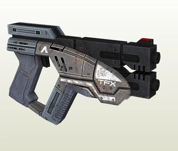 Mass Effect 3 M-3 Predator Pistoletas 1:1 Masto, Popieriniai 3D Rankų darbo 