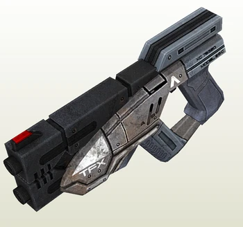 Mass Effect 3 M-3 Predator Pistoletas 1:1 Masto, Popieriniai 3D Rankų darbo 