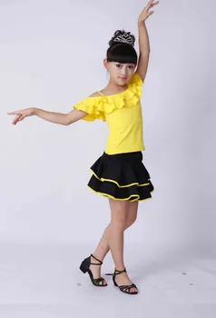 Vaiko Vaikams Baleto Lotynų Šokių Suknelė Mergaitėms Samba Šokių Suknelė Suknelė Mergina Dancewear Vaikas Kostiumas Mokyklos Baile Latino Mergaitės