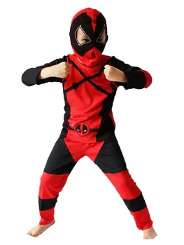 Raudona 3 -7 Metų Berniukas Deadpool modelis Vaidmenų cosplay,Halloween kostiumai vaikas Deadpool modelio drabužių ZG:S-XXL