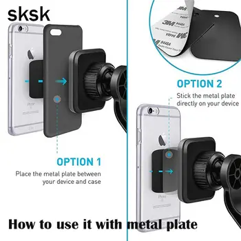 SKSK Metalinės Plokštės su Adhensive Magnetinio Automobilinis Telefono Laikiklis Stovėti iPhone8 8Plus X Mobiliojo ryšio Telefono GPS Magnetas