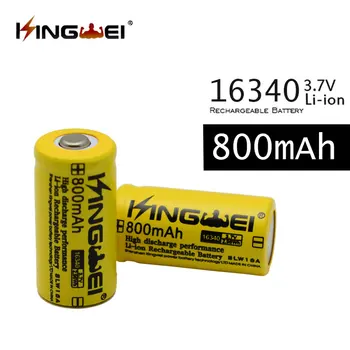 Didelis Nuolaida KingWei 4Pcs/daug 16340 ( ICR123A ), 3,7 v 800mah Įkraunama Ličio Baterija