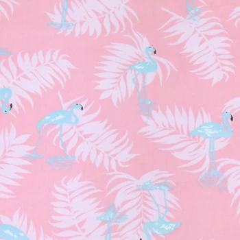 Spausdinti Flamingo Medvilnės Ruoželinio Audinio Pusė Metro Kratinys Quilting Kūdikių Patalynės, Siuvimo Audiniai Medžiaga