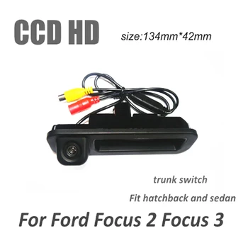 HD CCD Dinaminis Trajektorija Stebėjimo kamera Ford Focus 2 Židinio 3 2012, Automobilių stovėjimo galinio vaizdo atvirkštinio atsarginę Kamerą Kamieno rankena