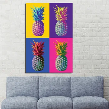 Andy warholas spalvingas ananasas aliejaus tapybai POP Art spauda ant drobės sienų apdailai plakatas sienų tapyba be rėmelio menas