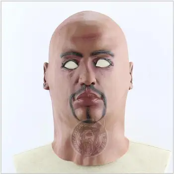 Nauja vyriška kaukė latekso ir silikono Ex Machina realus žmogaus odos kaukės Helovinas šokių maskuotis cosplay Žmogaus Žmogui kaukė Pilna Galva