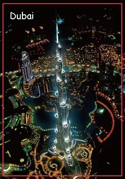 Stačiakampis, Standus Magnetai 78*54mm Dubai Tower Šaldytuvas Magnetas0 Kad jūsų asmens suvenyrai