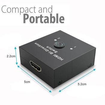 HDMI 2.0 Bi - kryptimi Smart Switcher 2x1 1x2 Ultra HD 