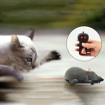 Naminiai gyvūnai Katės Belaidžio Nuotolinio Valdymo Pelės Elektroninių RC Pelių Žaislas Augintiniai Katė Žaislas Pelės žaislų Vaikams