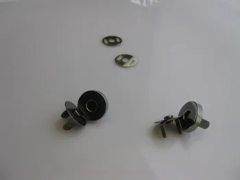 (30sets/lot) 18*3.5 mm, Juoda spalva metalo magnetinių snaps mygtuką Uždarymo, dėl Piniginės Rankinės 18mm(6/8