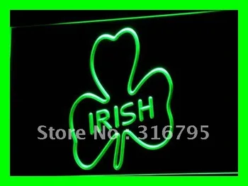 I486 Shamrock Irish Pub, Baras, Klubas NAUJAS LED Neon Light Pasirašyti On/Off Jungiklis 20+ Spalvos, 5 Dydis