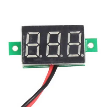 1 Vnt Naujų 30X10mm 2-Line Mini Digital Voltmeter Geltona LED Panel Įtampos Metrų 3 - Skaitmeninis Ekranas Įtampos Voltmeter VE798 P0.11