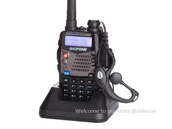 Baofeng UV-5RA+ PLIUS Walkie Talkie Dual Band Cb Patogu Medžioklės Radijo Imtuvas Su Headfone UHF 400-470MHz VHF136-174MHz