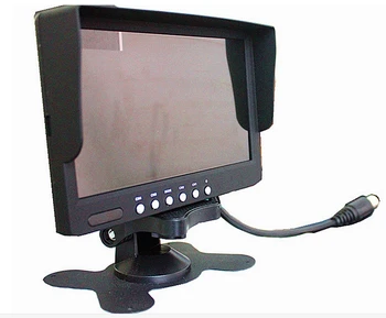 4 Būdas Įėjimas 7 colių TFT LCD Screen Automobilinis Monitorius Galinio vaizdo Ekranas galinio vaizdo Atvirkštinio Atsarginė Kamera Automobilio TELEVIZIJOS Ekrane Sunkvežimis