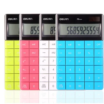 Hotsale calculadora Plonas Nešiojamas mini 12 skaitmeninių skaičiuoklė Saulės Energijos Planšetinio kompiuterio mygtukų klaviatūra Dviguba maitinimo rekenmachine